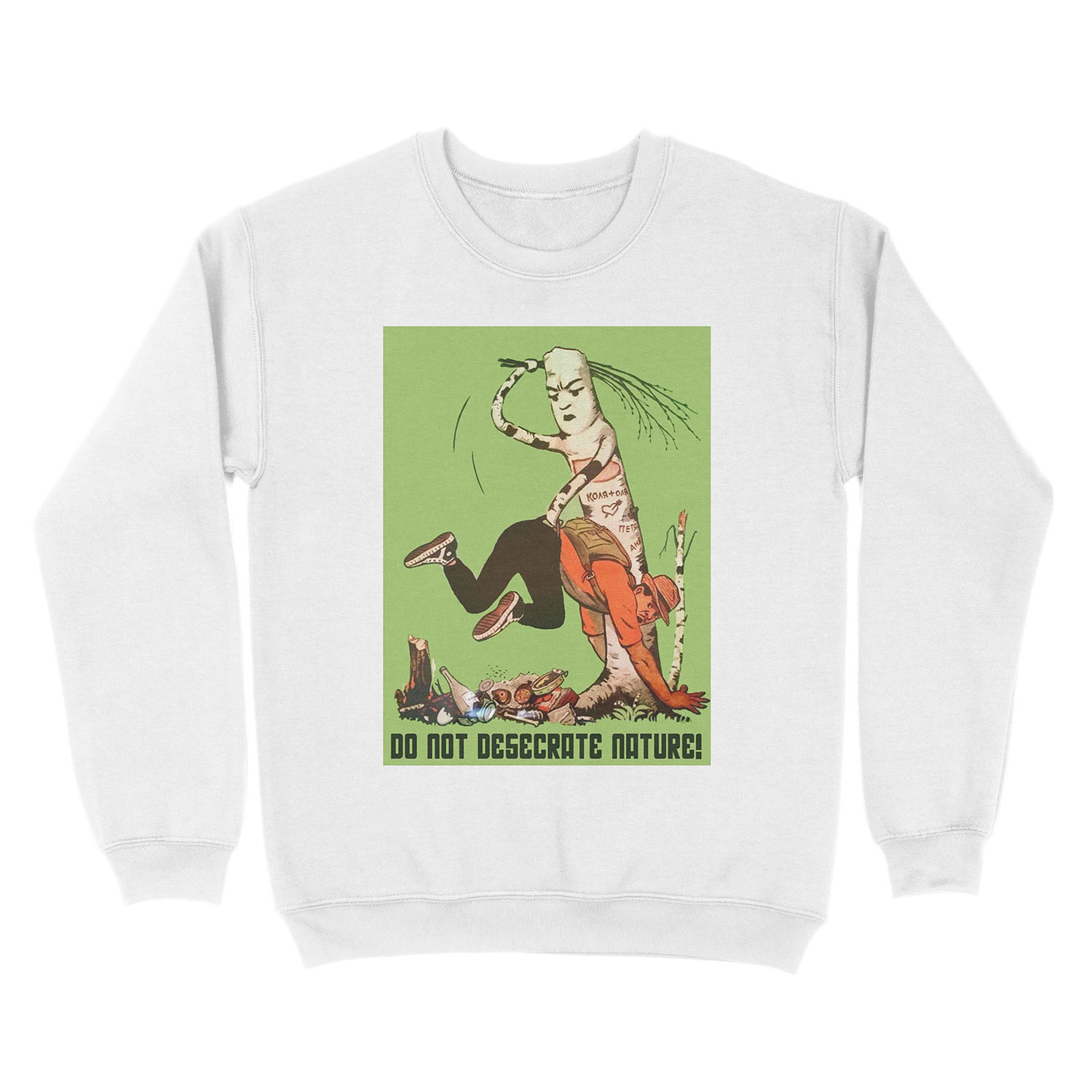Do Not Desecrate Nature! Unisex Crewneck Sweatshirt - Image 2