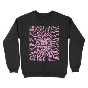 Do You Know Who You Are - Pink & Black Unisex Crewneck Sweatshirt