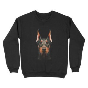 Doberman low poly Unisex Crewneck Sweatshirt