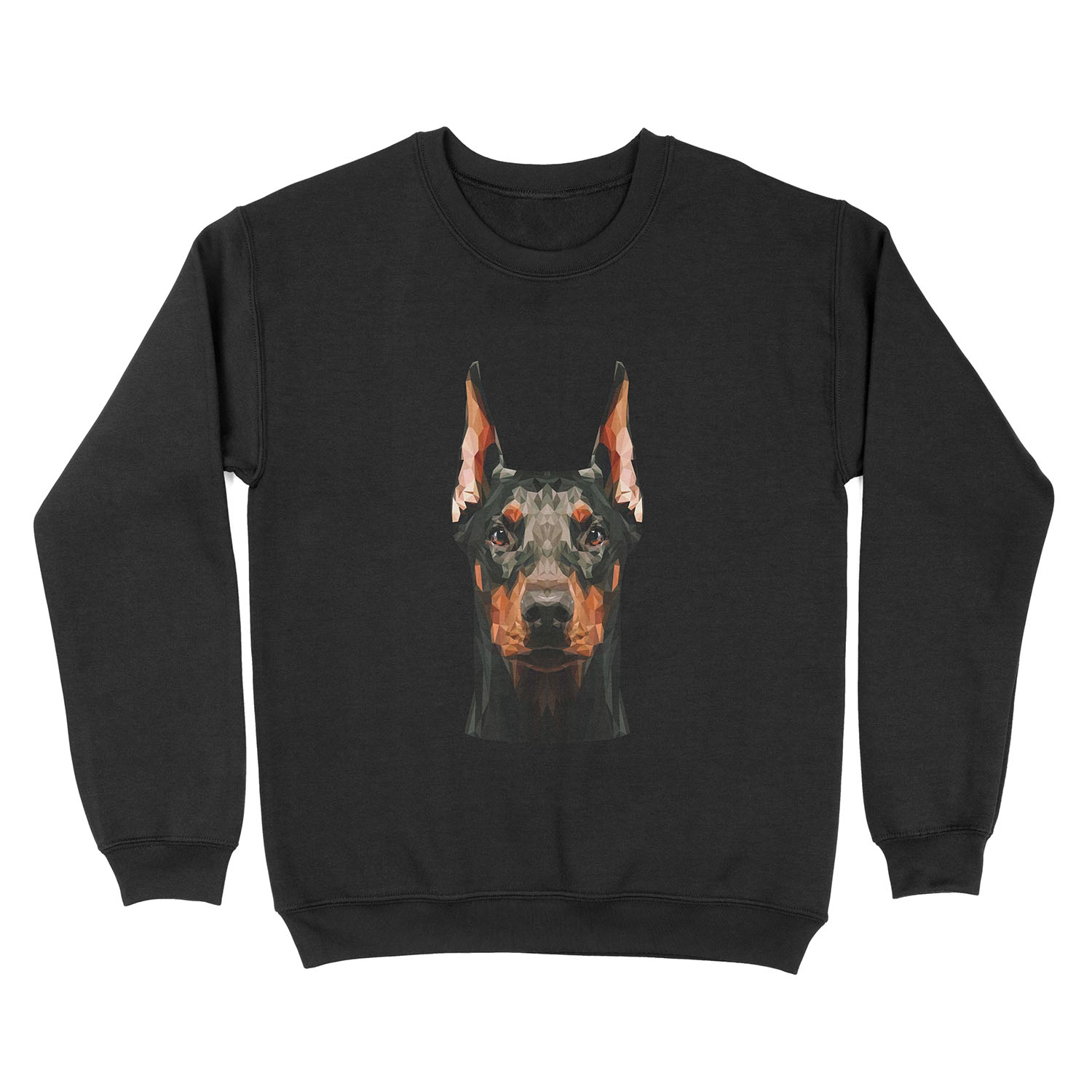 Doberman low poly Unisex Crewneck Sweatshirt