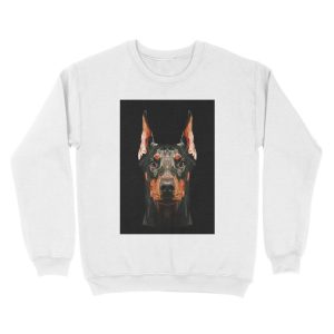 Alternative view of Doberman low poly Unisex Crewneck Sweatshirt