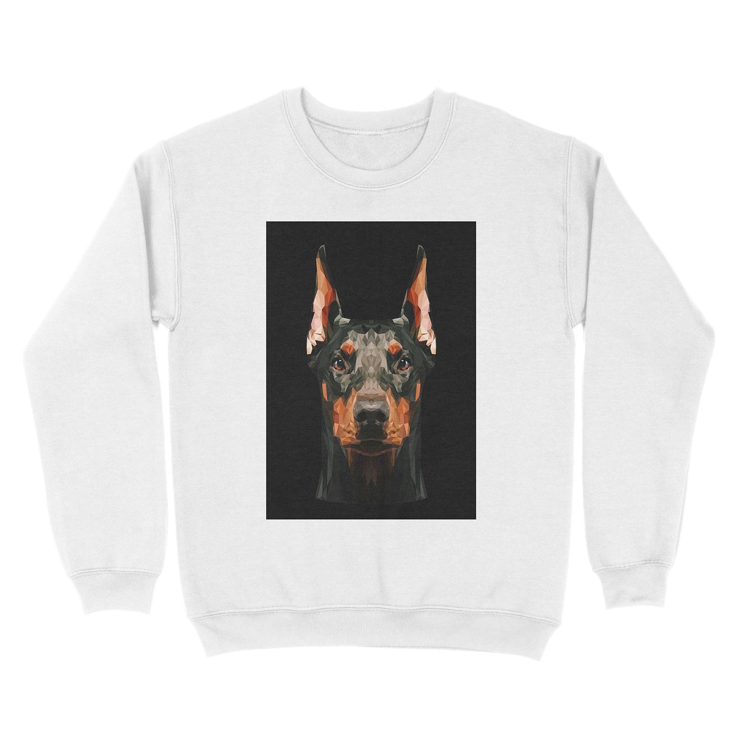 Doberman low poly Unisex Crewneck Sweatshirt - Image 2