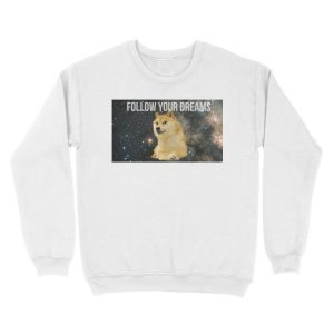 Alternative view of Doge Shibe Meme Unisex Crewneck Sweatshirt