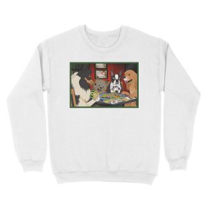 Alternative view of Dogs Playing Settlers of Catan Unisex Crewneck Sweatshirt