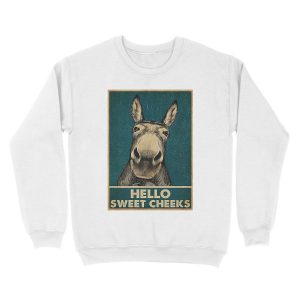 Alternative view of Donkey Hello Sweet Cheeks Unisex Crewneck Sweatshirt