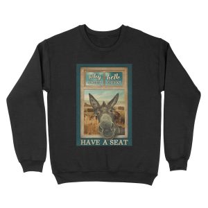 Donkey Why Hello Sweet Cheeks have a seat Unisex Crewneck Sweatshirt