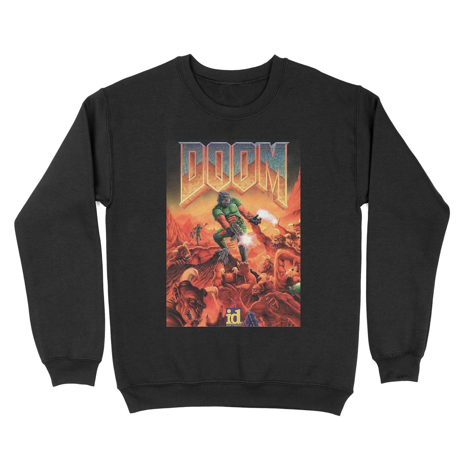 DOOM GAME BOX COVER Unisex Crewneck Sweatshirt