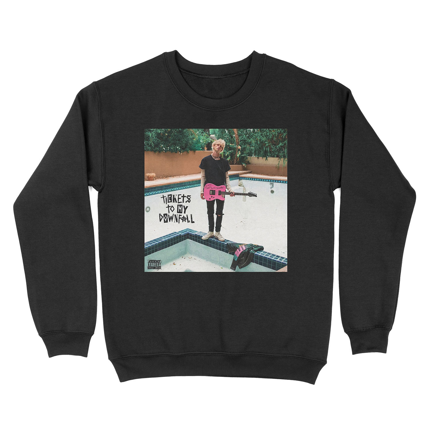 downfoll kellys pink guitar Unisex Crewneck Sweatshirt