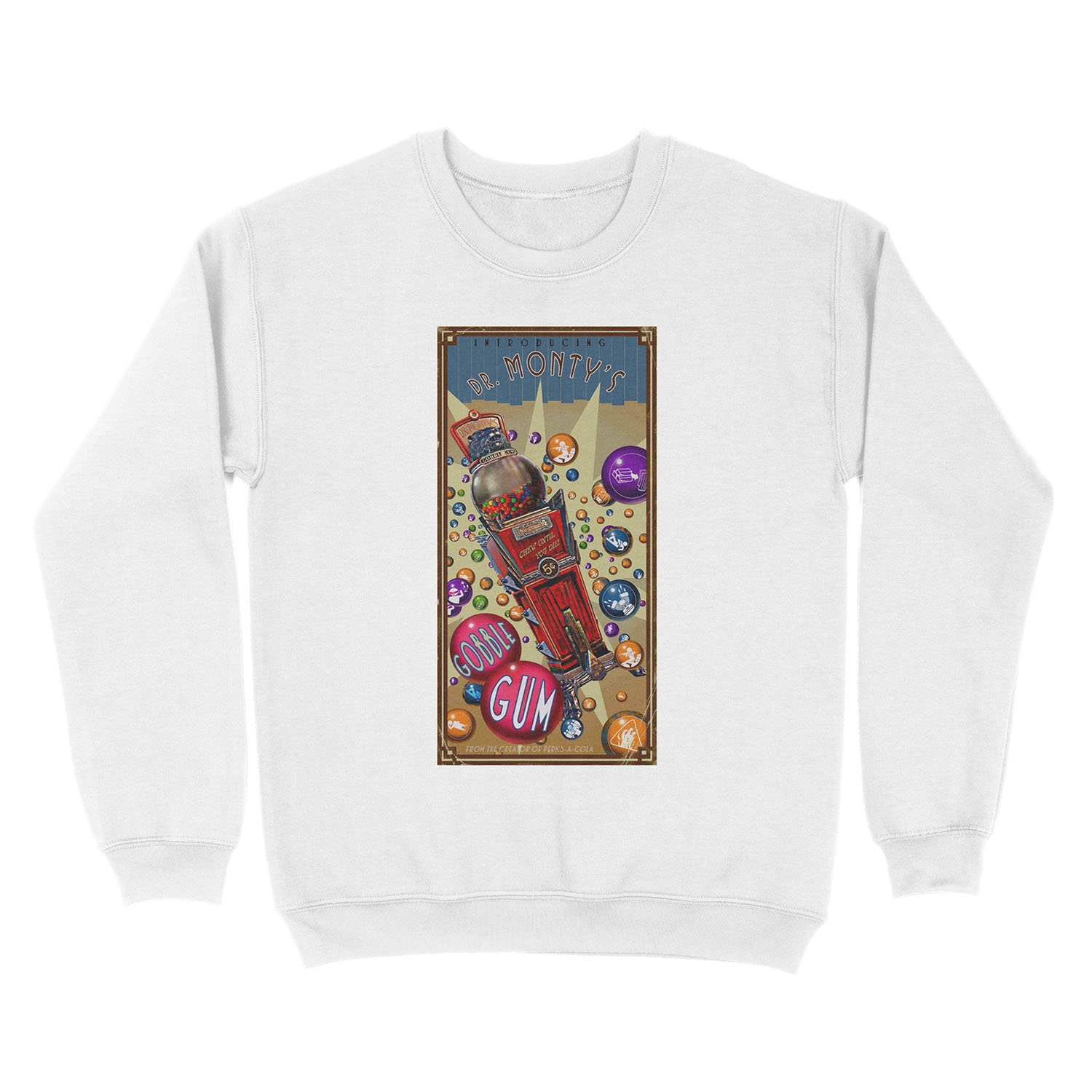 Dr. Monty's Gobblegum Unisex Crewneck Sweatshirt - Image 2
