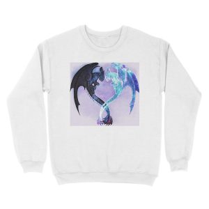 Alternative view of Dragon Heart Toothless and Light Fury Unisex Crewneck Sweatshirt