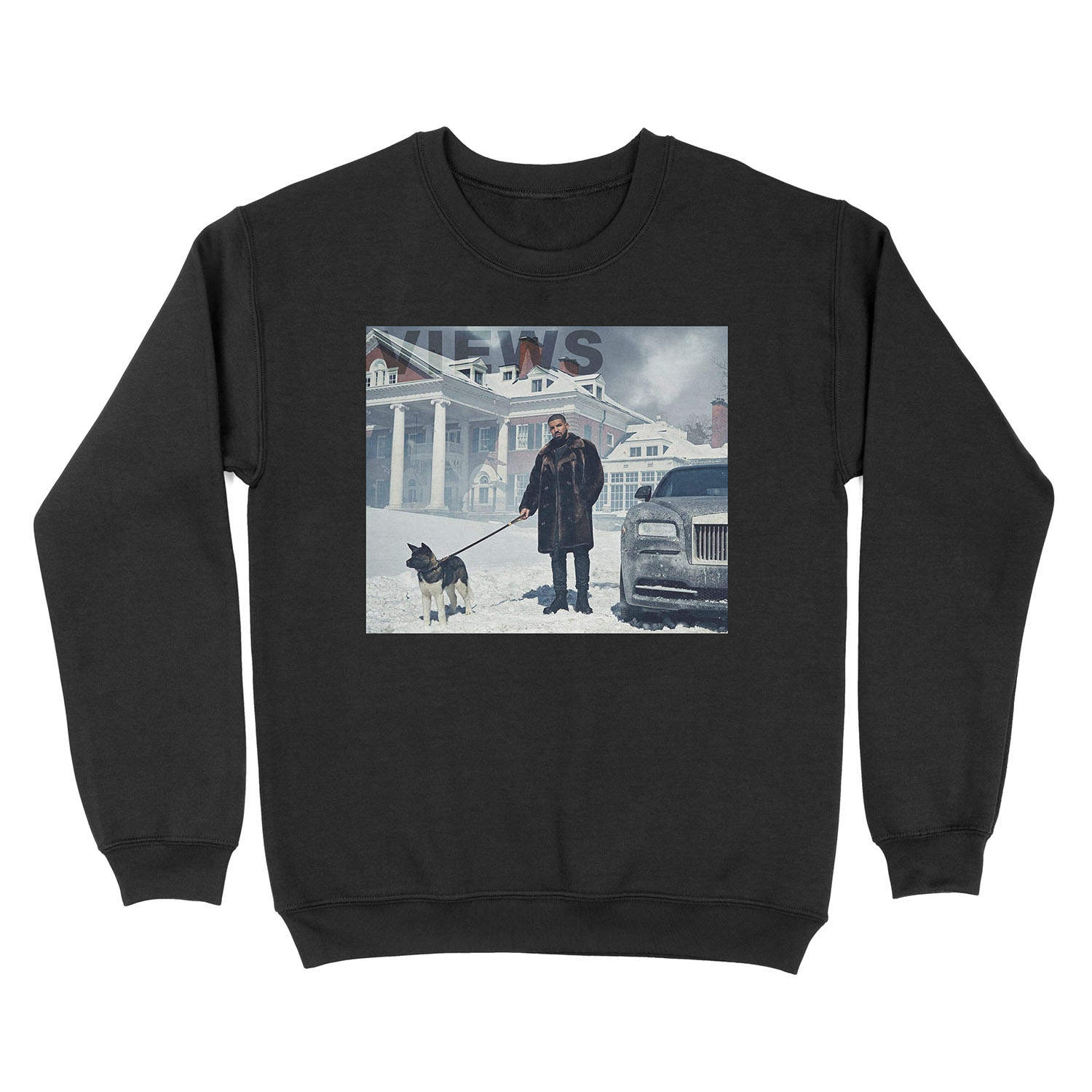 Drake with Dog Views Tapestry Unisex Crewneck Sweatshirt