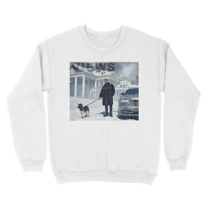Alternative view of Drake with Dog Views Tapestry Unisex Crewneck Sweatshirt