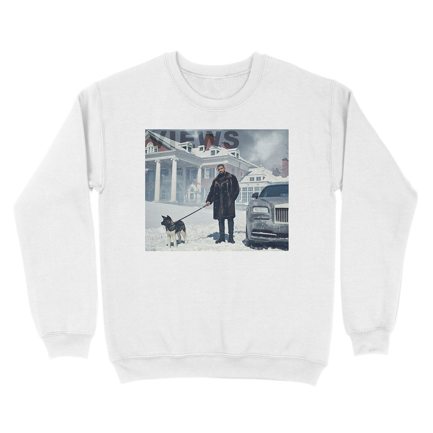 Drake with Dog Views Tapestry Unisex Crewneck Sweatshirt - Image 2
