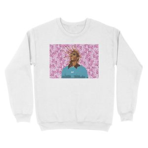 Alternative view of Drawn Young Thug on Petals Unisex Crewneck Sweatshirt
