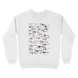 Alternative view of Dromaeosaurid Dinosaurs (version 1) Unisex Crewneck Sweatshirt