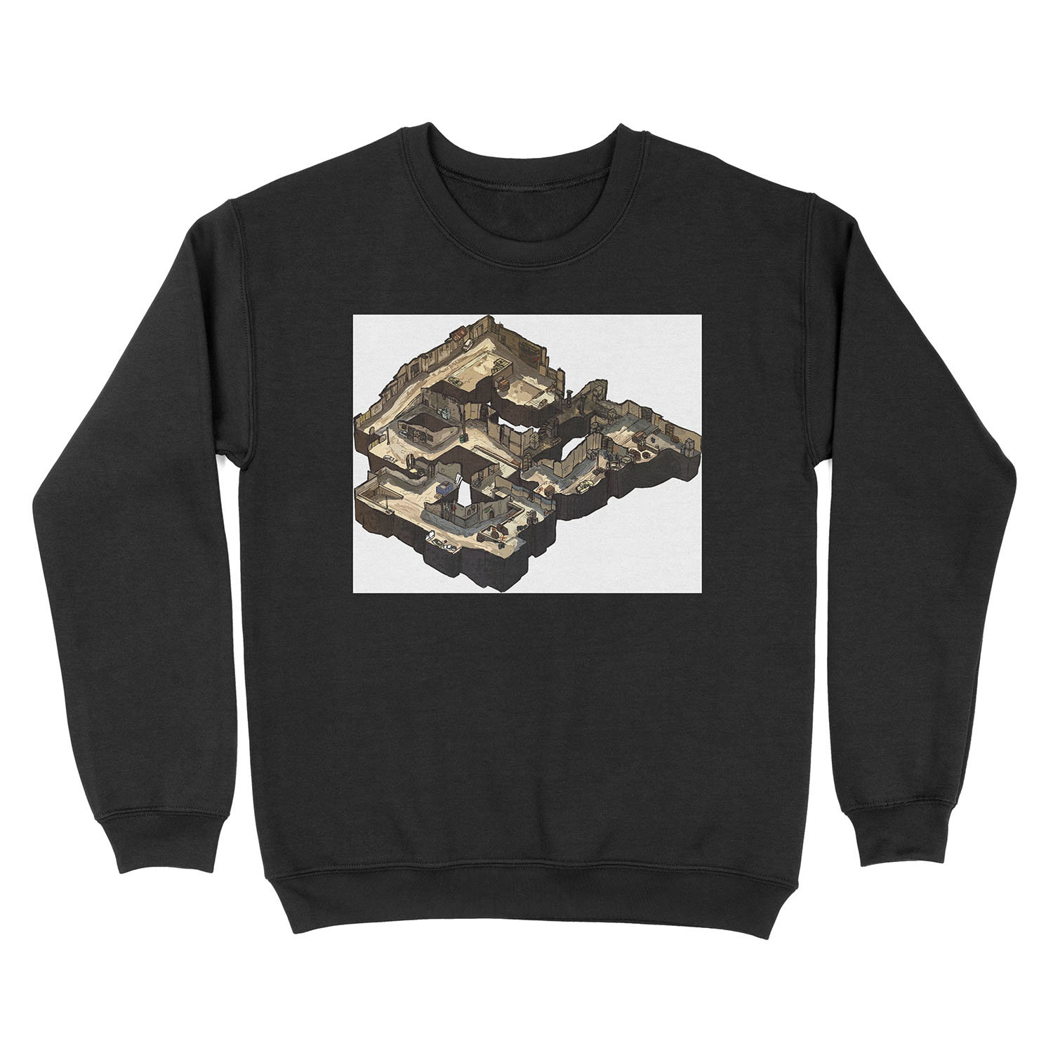 Dust 2 Isometric CSGO Map Unisex Crewneck Sweatshirt