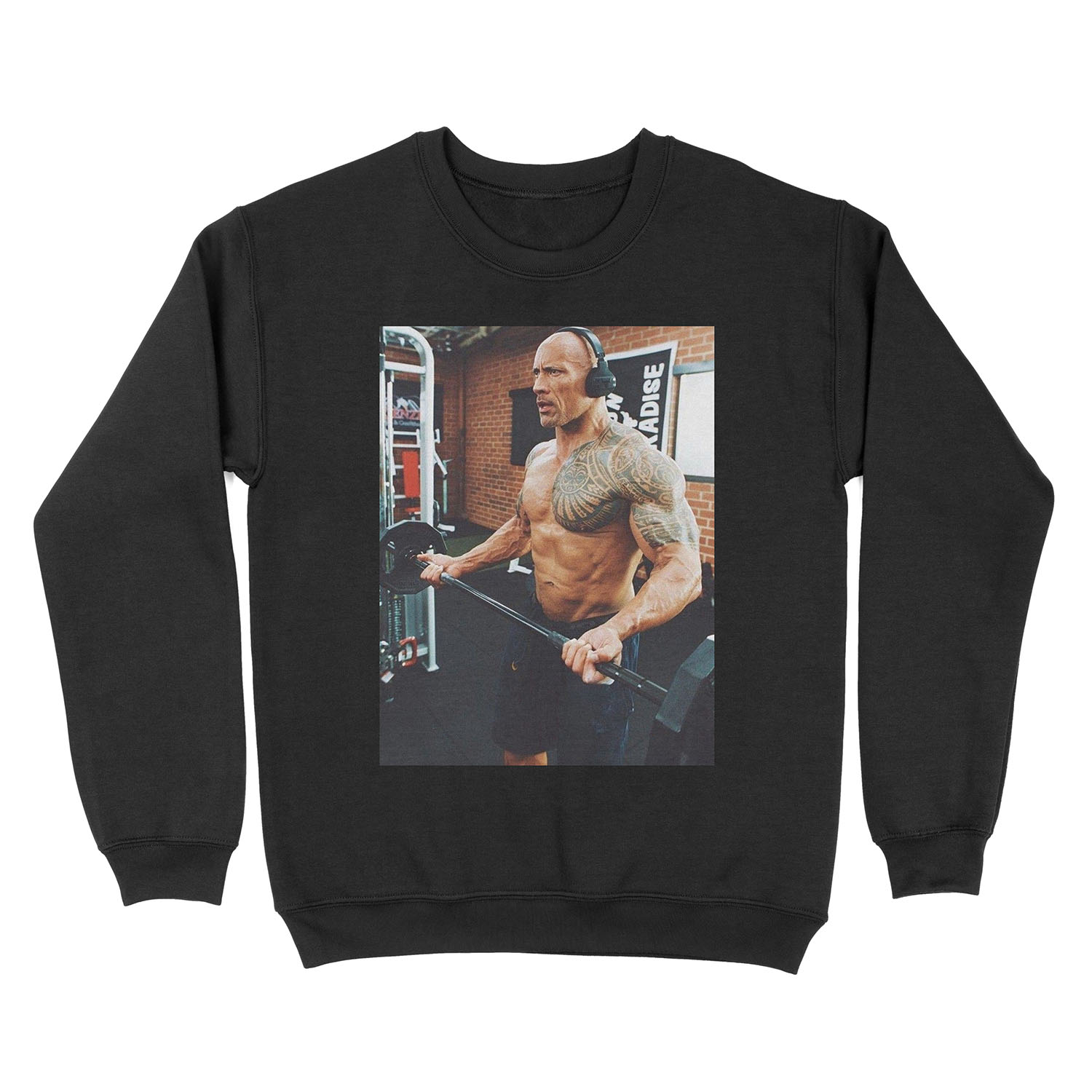 dwayne the rock johnson gym Unisex Crewneck Sweatshirt