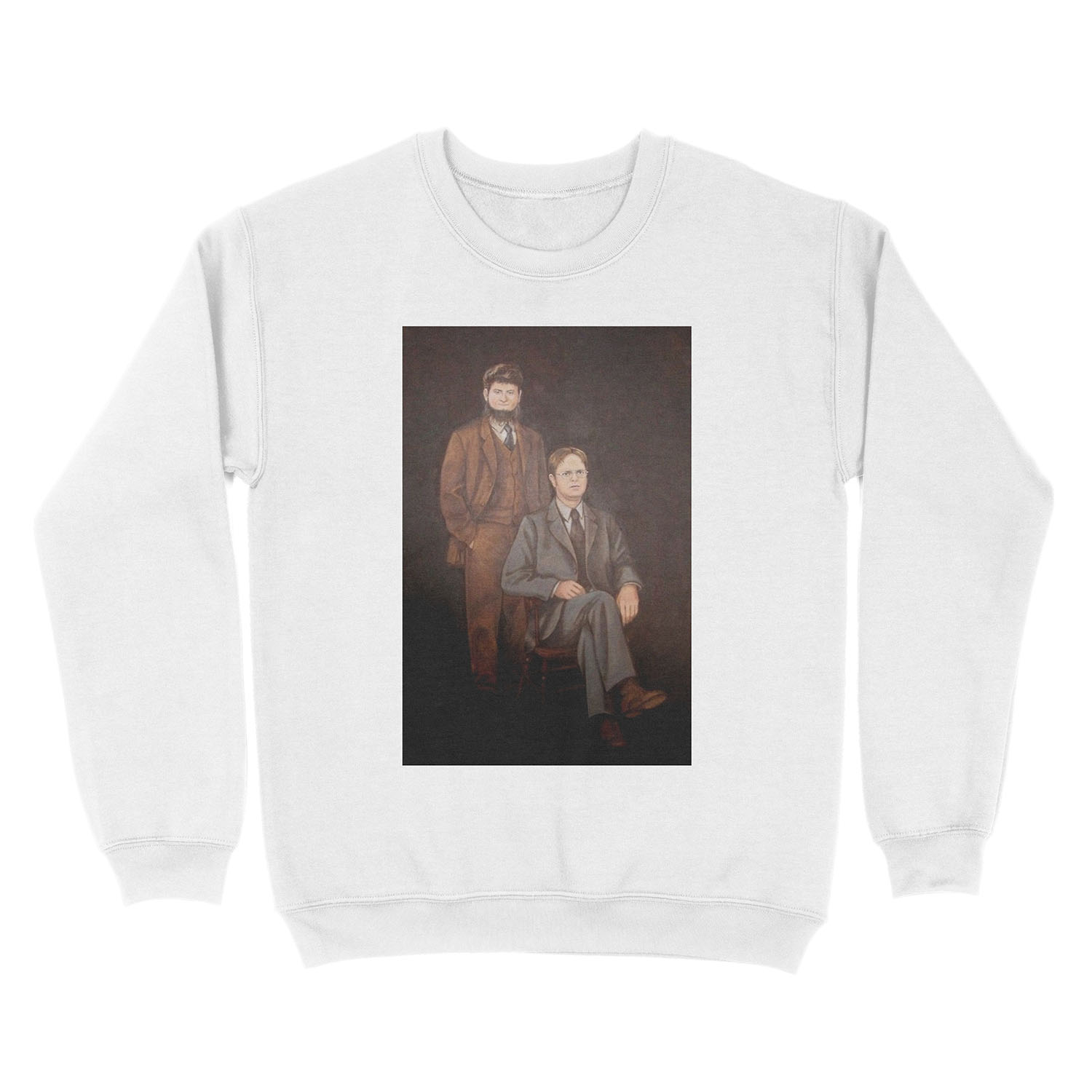 Dwight And Mose Painting Unisex Crewneck Sweatshirt - Image 2