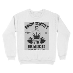 Alternative view of Dwight Schrute Gym For Muscles Unisex Crewneck Sweatshirt