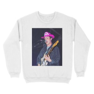 Alternative view of Dylan Minnette singing Unisex Crewneck Sweatshirt