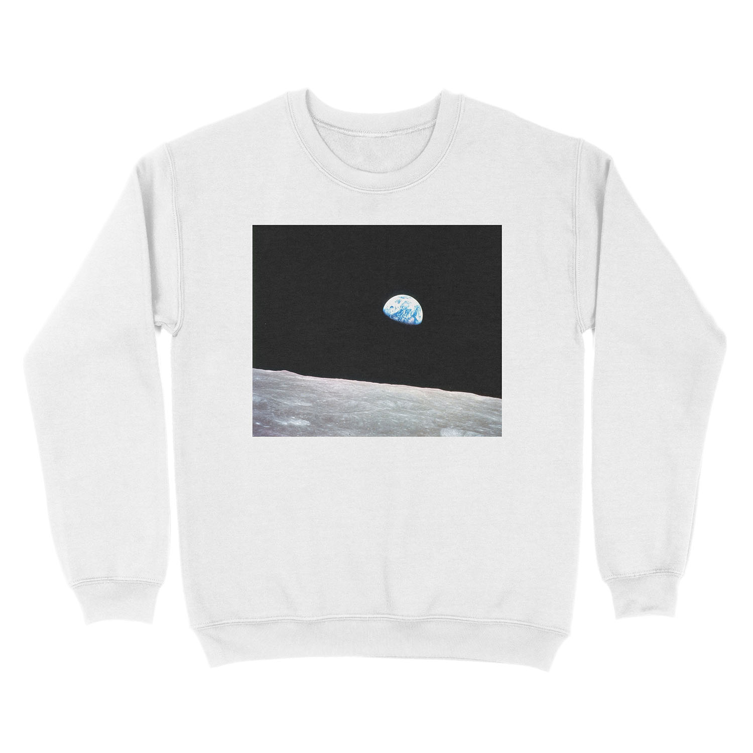Earthrise Beautiful Astronomy Image Unisex Crewneck Sweatshirt - Image 2