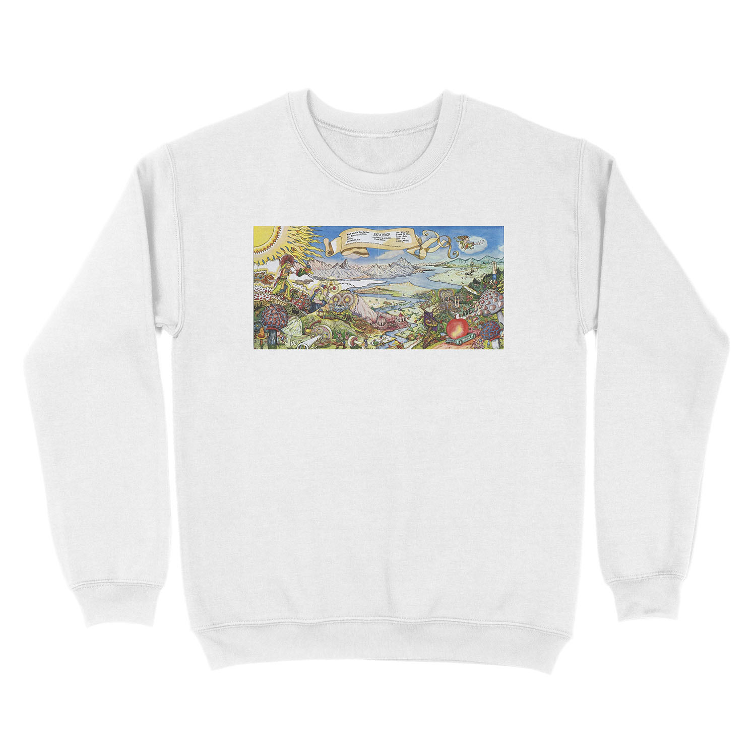 eat a peach Unisex Crewneck Sweatshirt - Image 2