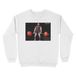 Alternative view of EDDIE HALL 500KG DEADLIFT Unisex Crewneck Sweatshirt