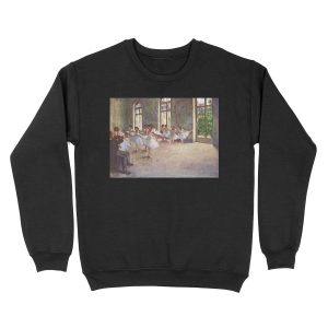 Edgar Degas French Impressionism Oil Painting Ballerinas Rehearsing Dancing Unisex Crewneck Sweatshirt