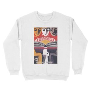 Alternative view of Education to Everyone! - USSR, 1971 - 'Youth Exposes Imperialism' Historic Socialist Propaganda Artwork Unisex Crewneck Sweatshirt