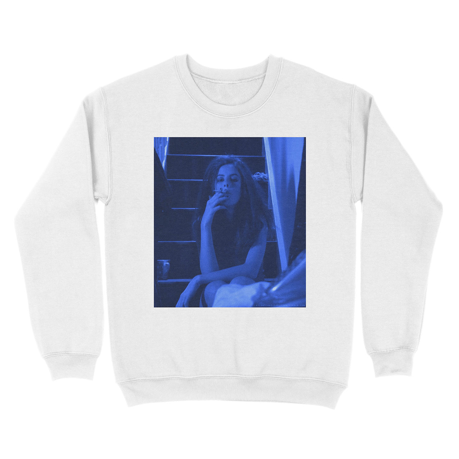 Effy in Blue Unisex Crewneck Sweatshirt - Image 2