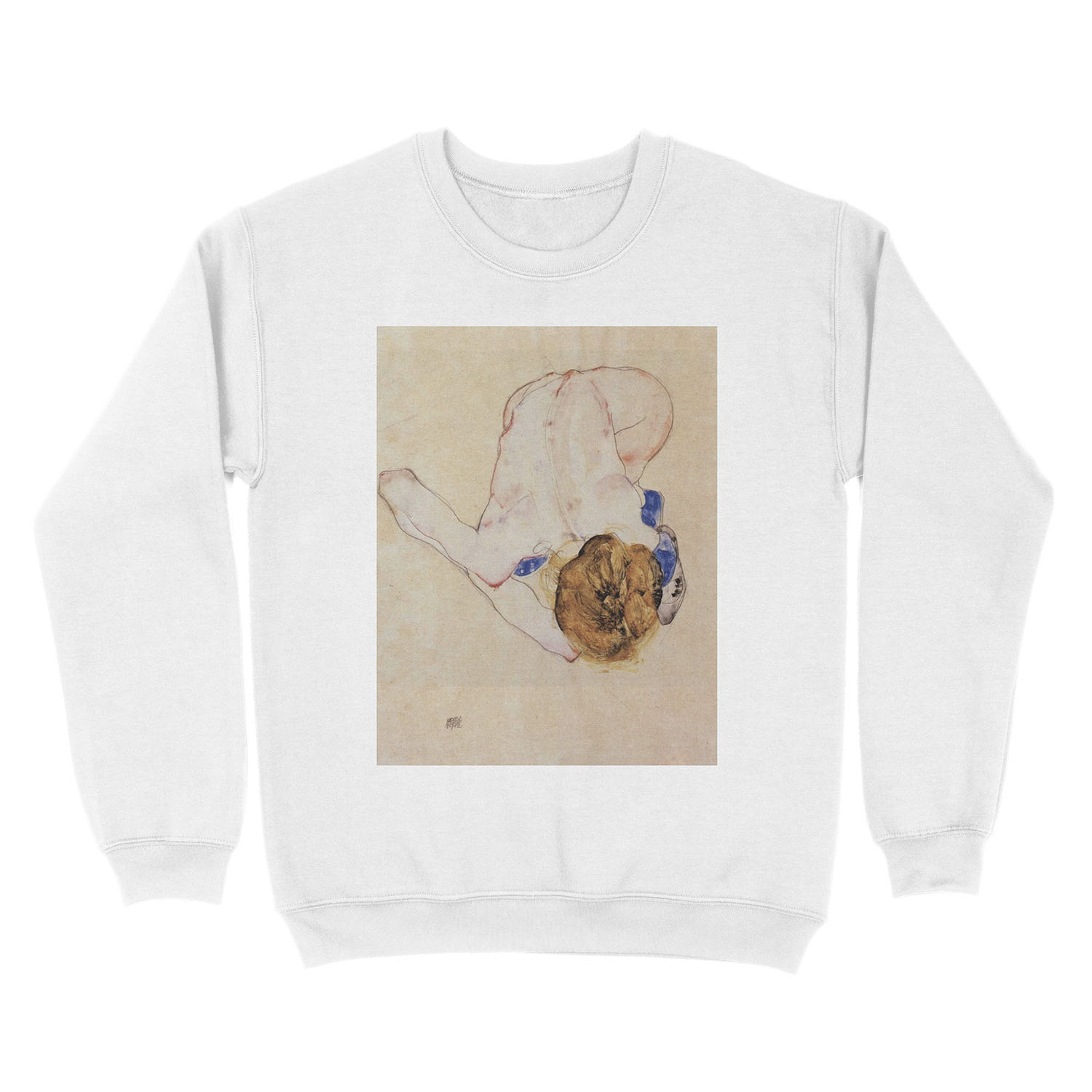 Egon Schiele "Portrait of a woman", 1910 Unisex Crewneck Sweatshirt - Image 2