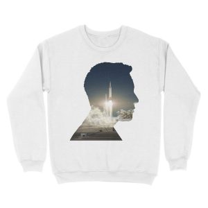 Alternative view of Elon Musk Launch Silhouette Unisex Crewneck Sweatshirt
