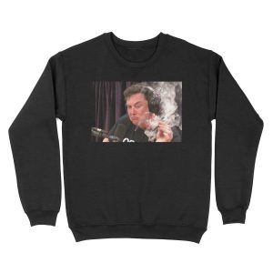 Elon Musk Smoking Unisex Crewneck Sweatshirt
