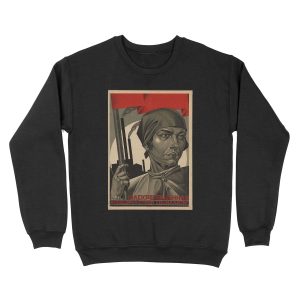 Emancipated Woman – Build Socialism!, USSR Propaganda 1926, Adolf Strakhov Unisex Crewneck Sweatshirt