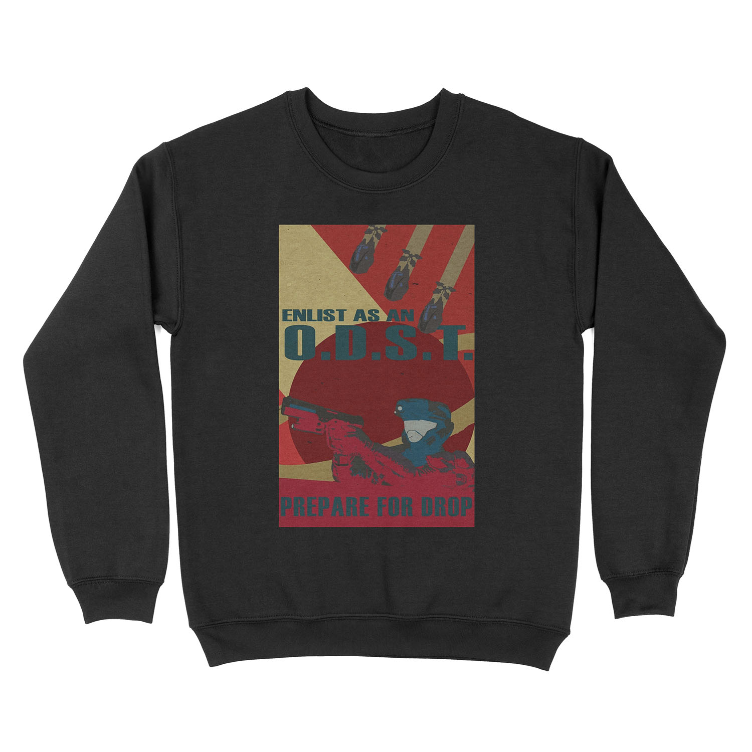 Enlist As An O.D.S.T. Red Unisex Crewneck Sweatshirt
