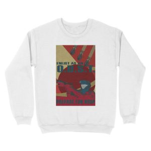 Alternative view of Enlist As An O.D.S.T. Red Unisex Crewneck Sweatshirt