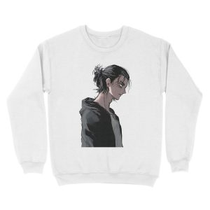 Alternative view of Eren Jaeger Drawing Unisex Crewneck Sweatshirt