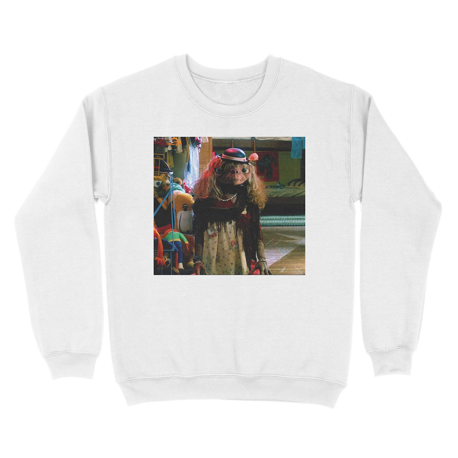 ET in dress Unisex Crewneck Sweatshirt - Image 2