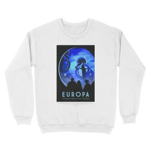 Alternative view of Europa - NASA/JPL Travel Unisex Crewneck Sweatshirt