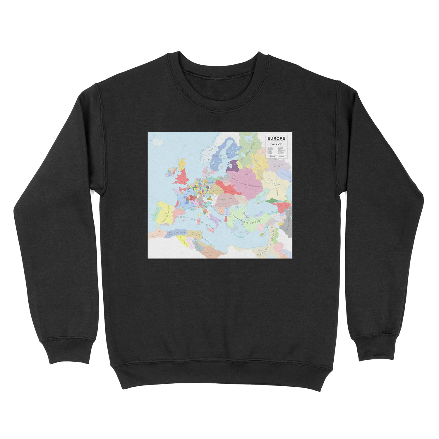 Europe in 1444 AD Unisex Crewneck Sweatshirt