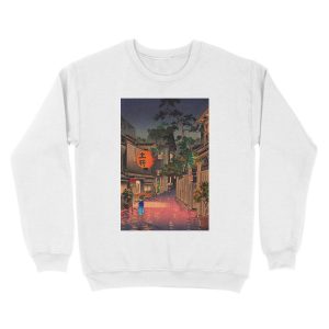 Alternative view of Evening At Ushigome By Tsuchiya Koitsu Unisex Crewneck Sweatshirt