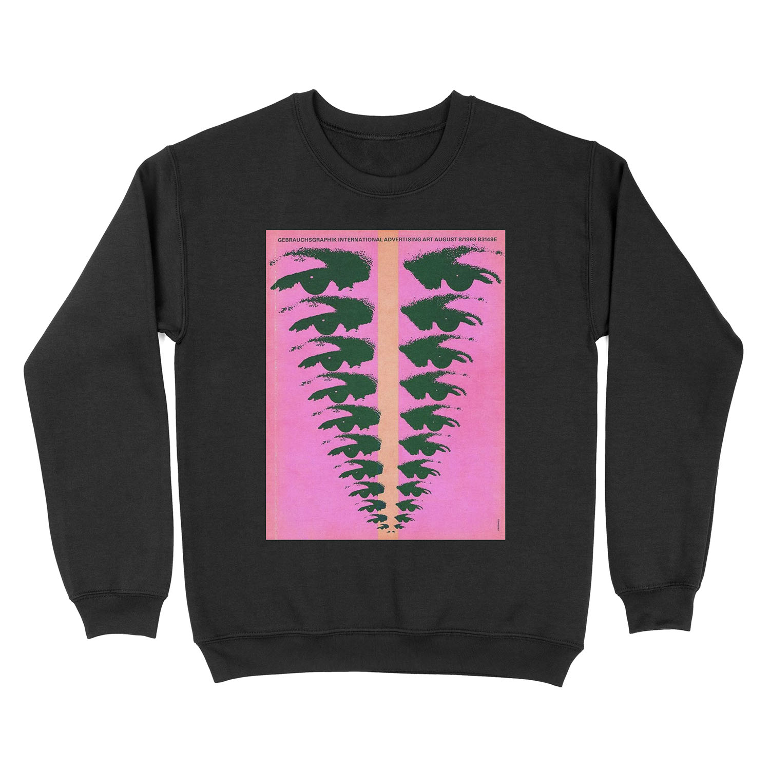 eyes pink vintage poster Unisex Crewneck Sweatshirt