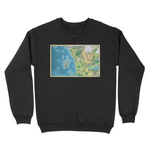 Faerûn map Unisex Crewneck Sweatshirt