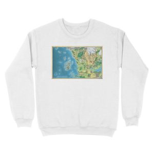 Alternative view of Faerûn map Unisex Crewneck Sweatshirt