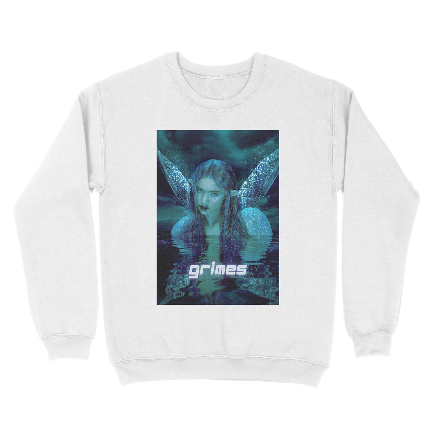 fairie blue green grimes design Unisex Crewneck Sweatshirt - Image 2