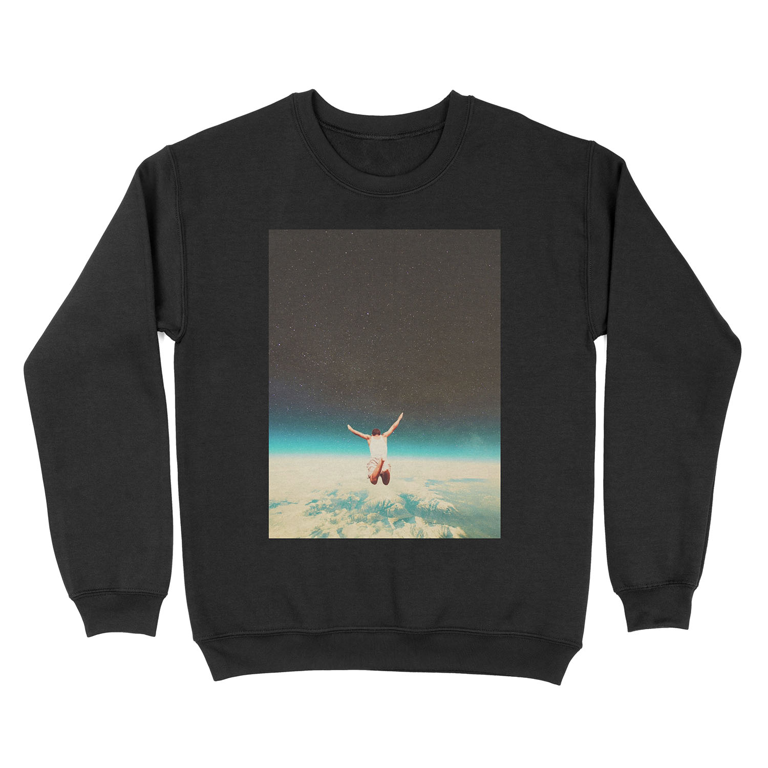 Falling with a hidden smile Unisex Crewneck Sweatshirt