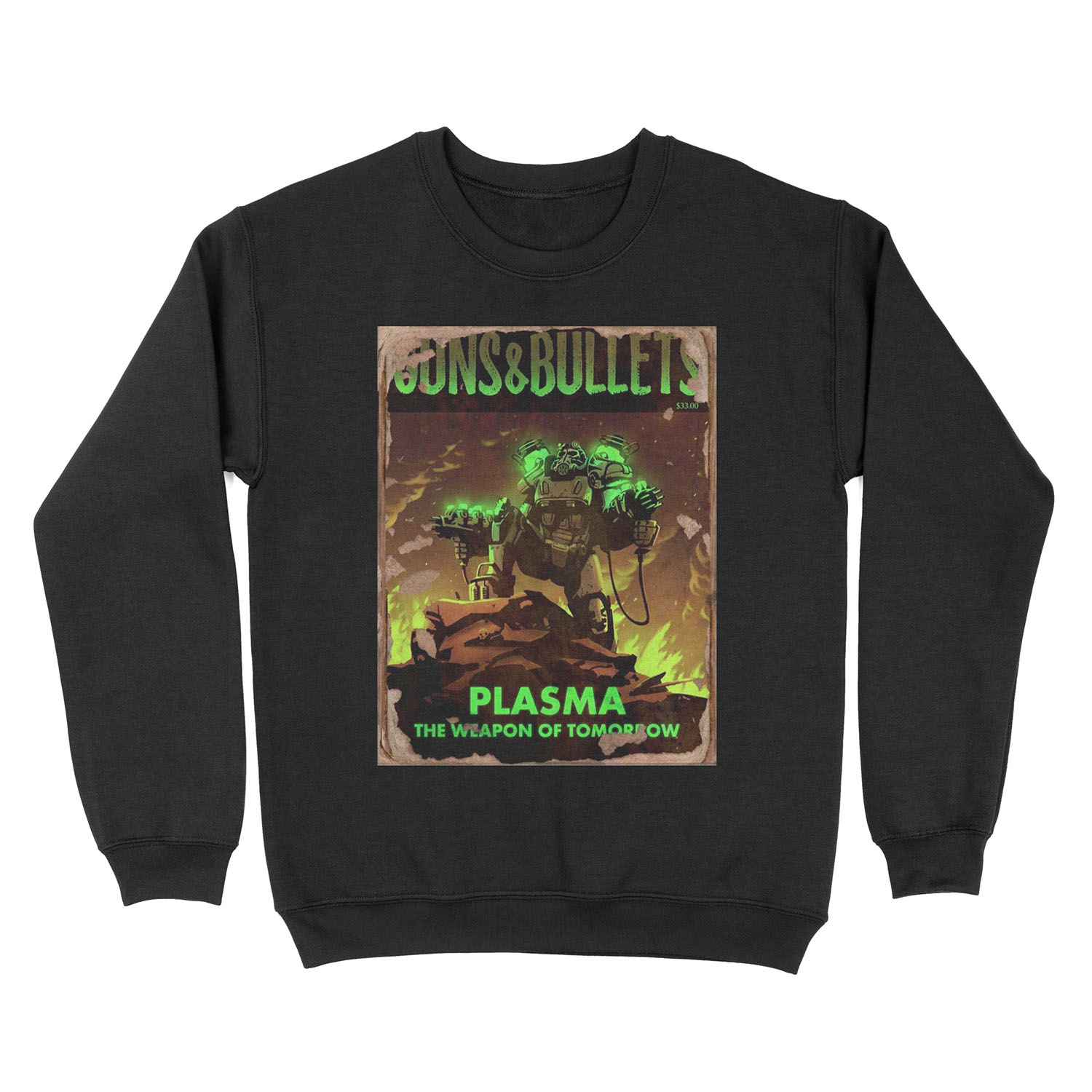 Fallout 4 Guns and Bullets Plasma Weapons of Tomorrow Unisex Crewneck Sweatshirt