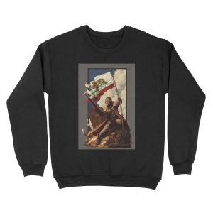 Fallout NCR Ranger Flag Fan Art Unisex Crewneck Sweatshirt