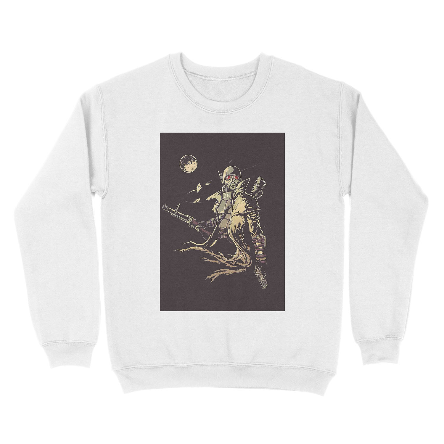 Fallout NCR Ranger Sketch Fan Art Unisex Crewneck Sweatshirt - Image 2