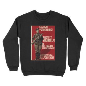 Fascism is Spreading! Protect yourself! Unisex Crewneck Sweatshirt